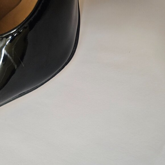 FSJ Black Bridal Pointed Toe Chunky High Heel Wedding Shoes - Picture 9 of 11